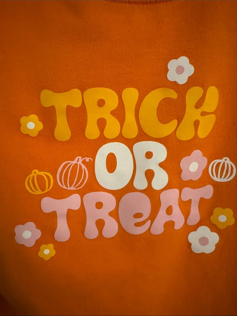 Cat & Jack Orange 'Trick or Treat' Graphic Crewneck Sweatshirt